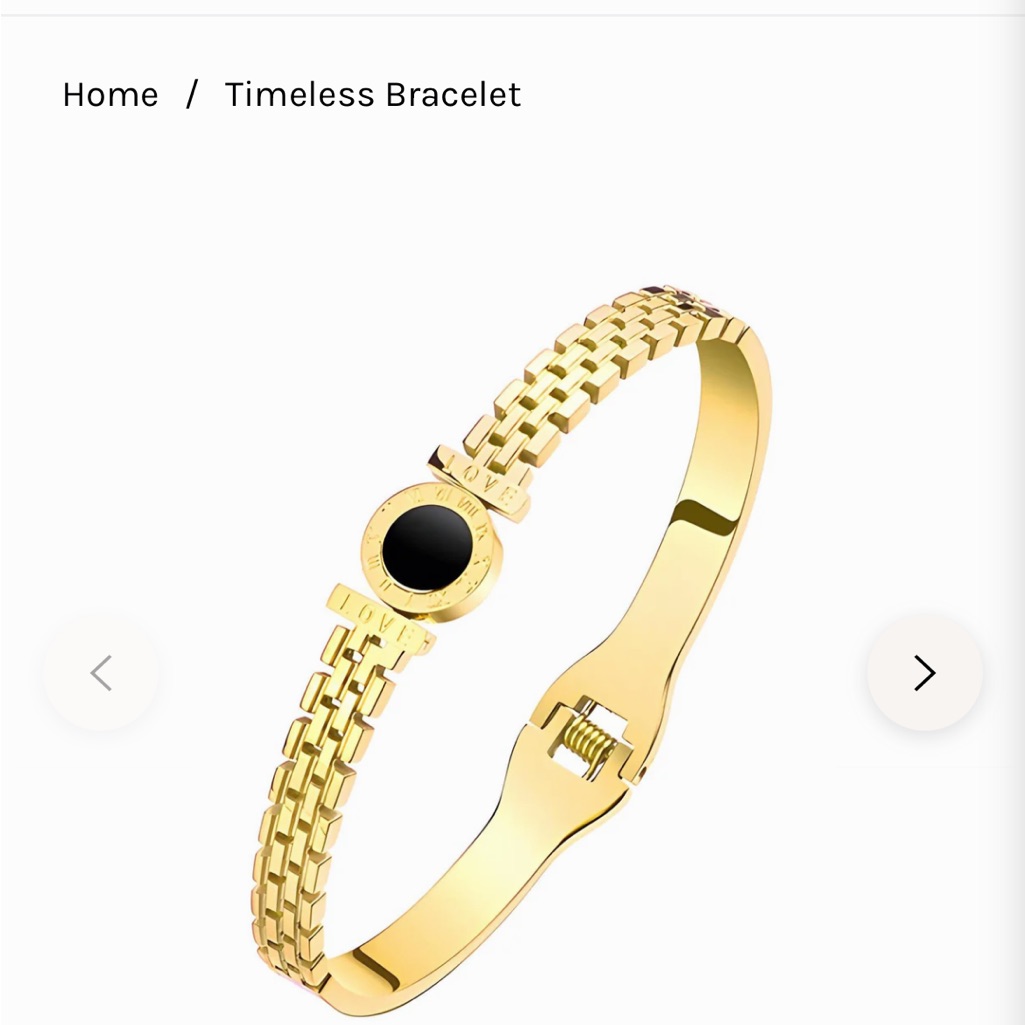 Love Gold Plated Bracelet With Black Accent